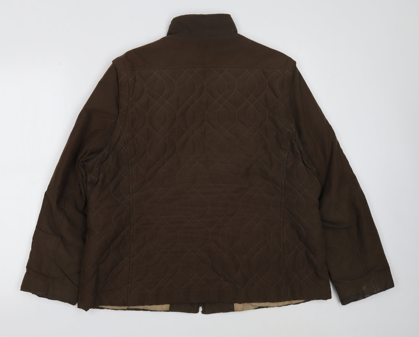 Klass Womens Brown Jacket Size L Zip