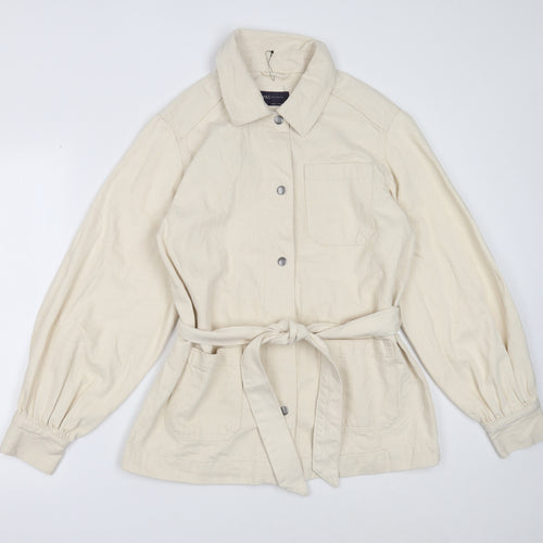 Marks and Spencer Womens Ivory Jacket Size 10 Snap
