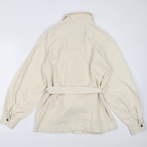 Marks and Spencer Womens Ivory Jacket Size 10 Snap