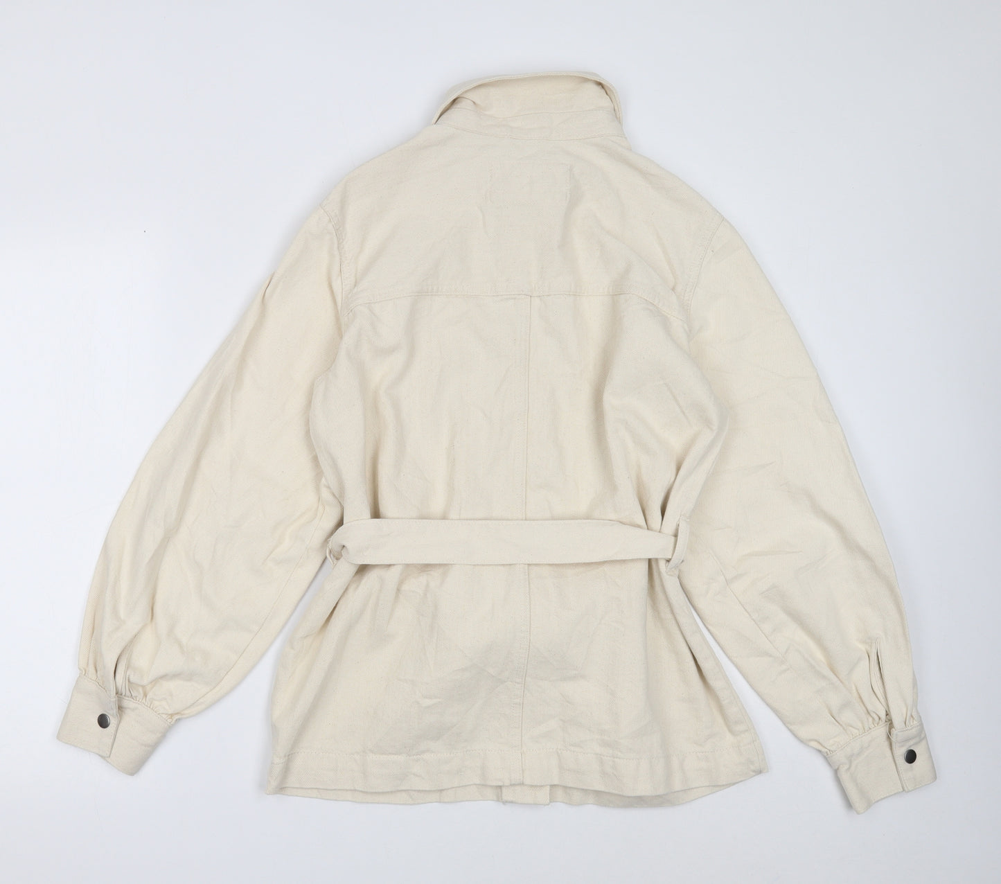 Marks and Spencer Womens Ivory Jacket Size 10 Snap