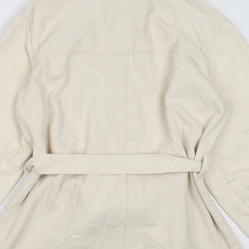 Marks and Spencer Womens Ivory Jacket Size 10 Snap