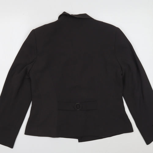 Minuet Womens Grey Viscose Jacket Blazer Size 10