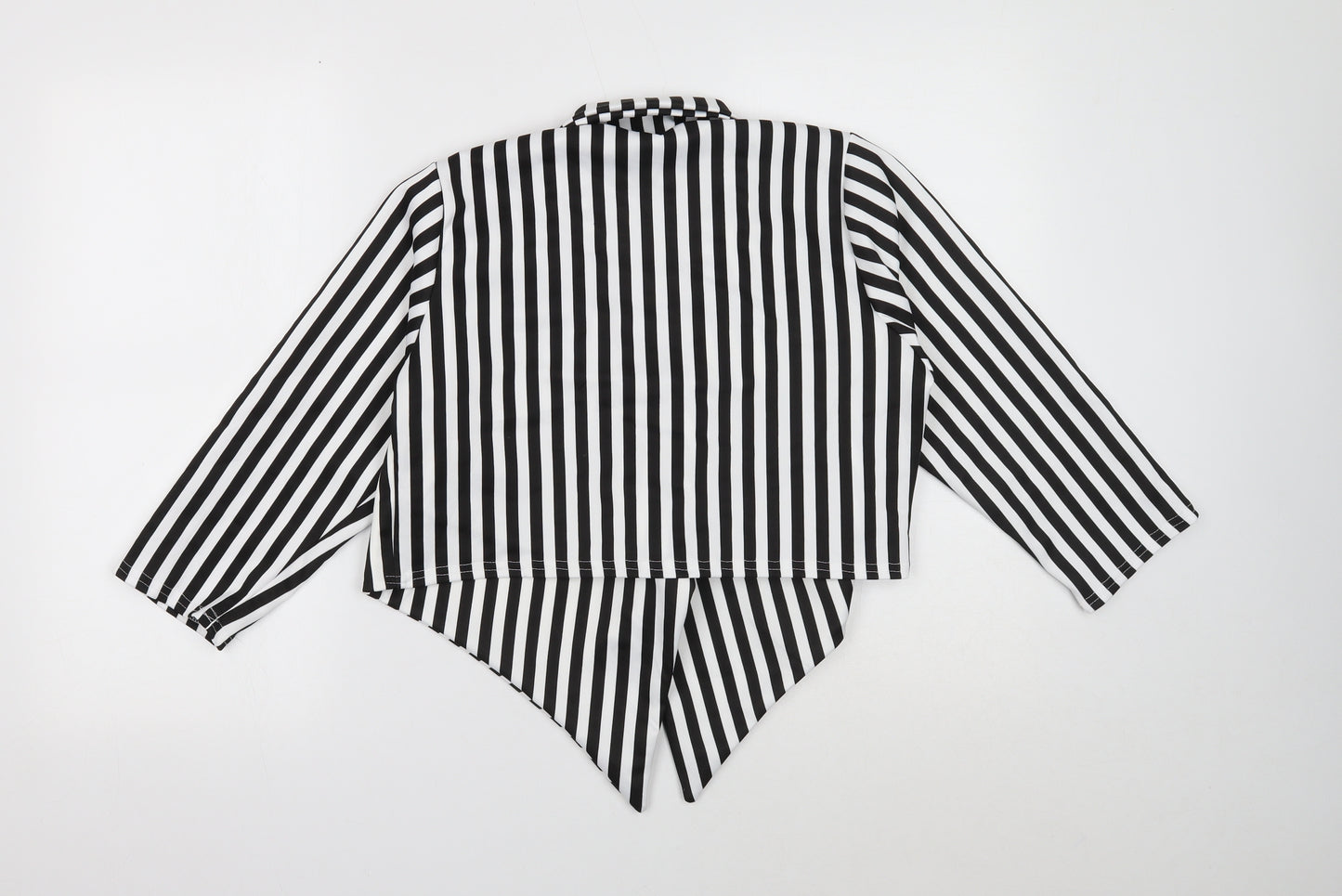 Preworn Womens Black Striped Jacket Size M