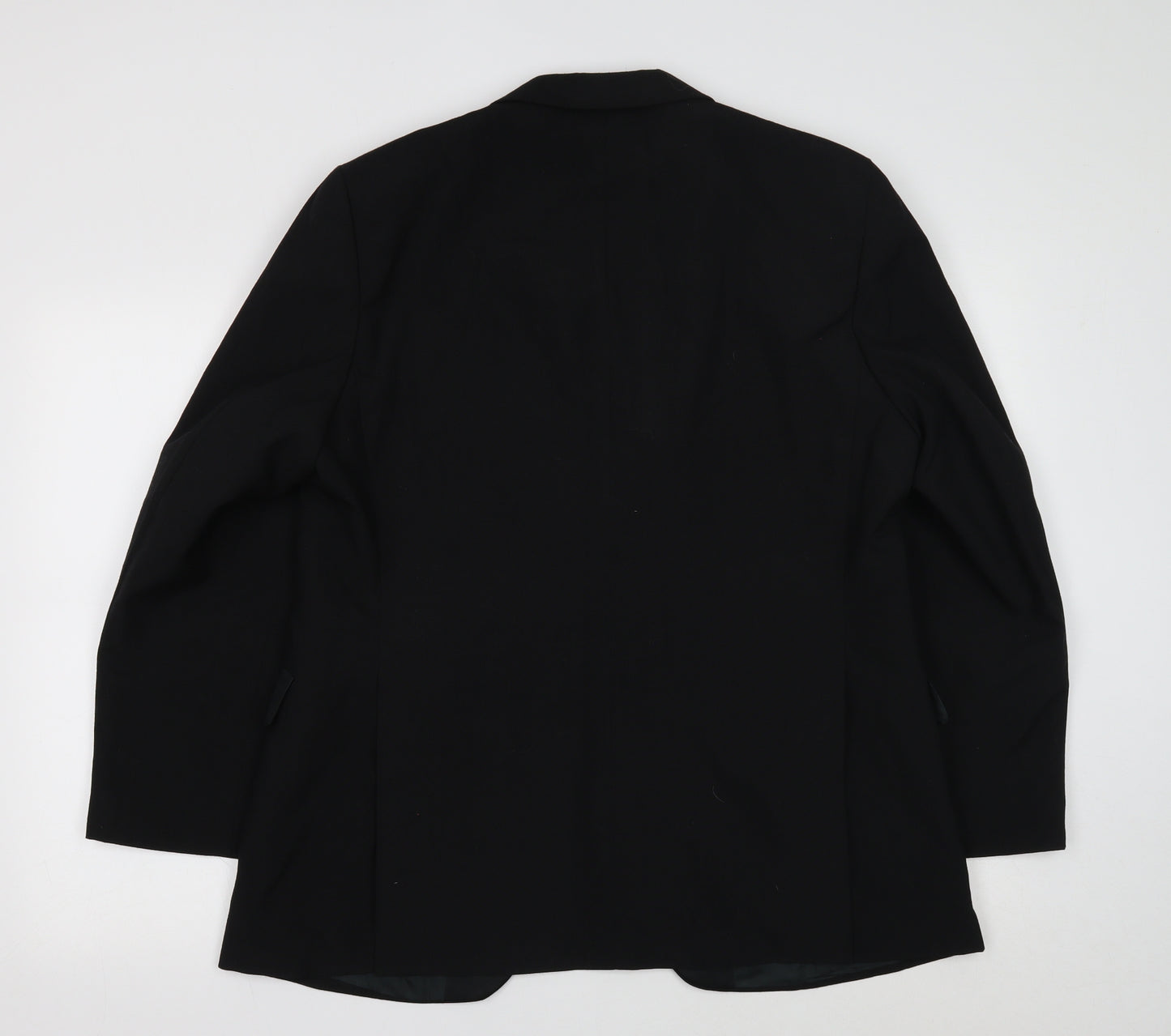 Preworn Mens Black Polyester Jacket Blazer Size 42