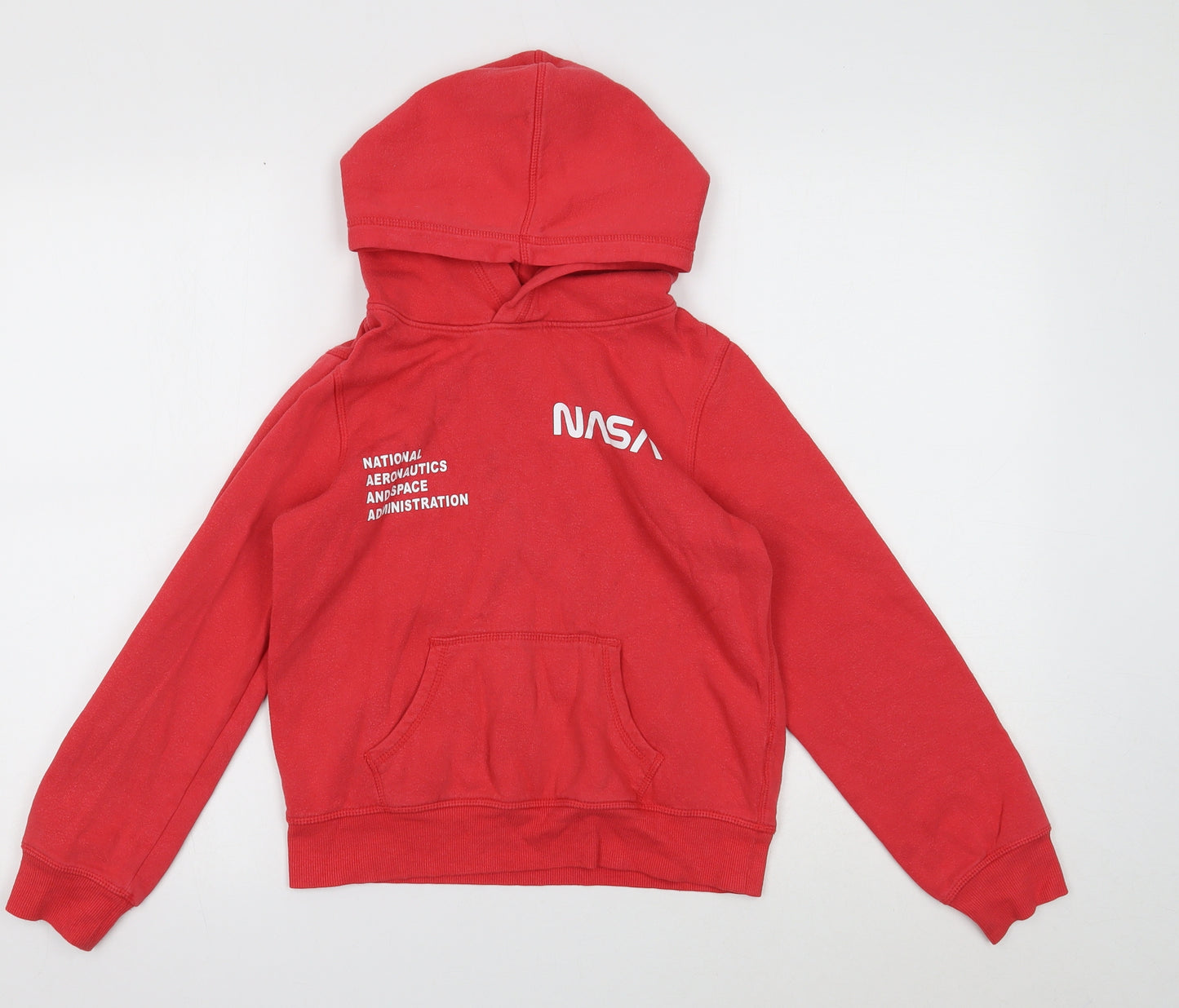 H&M Boys Red Cotton Pullover Hoodie Size 10 Years Pullover