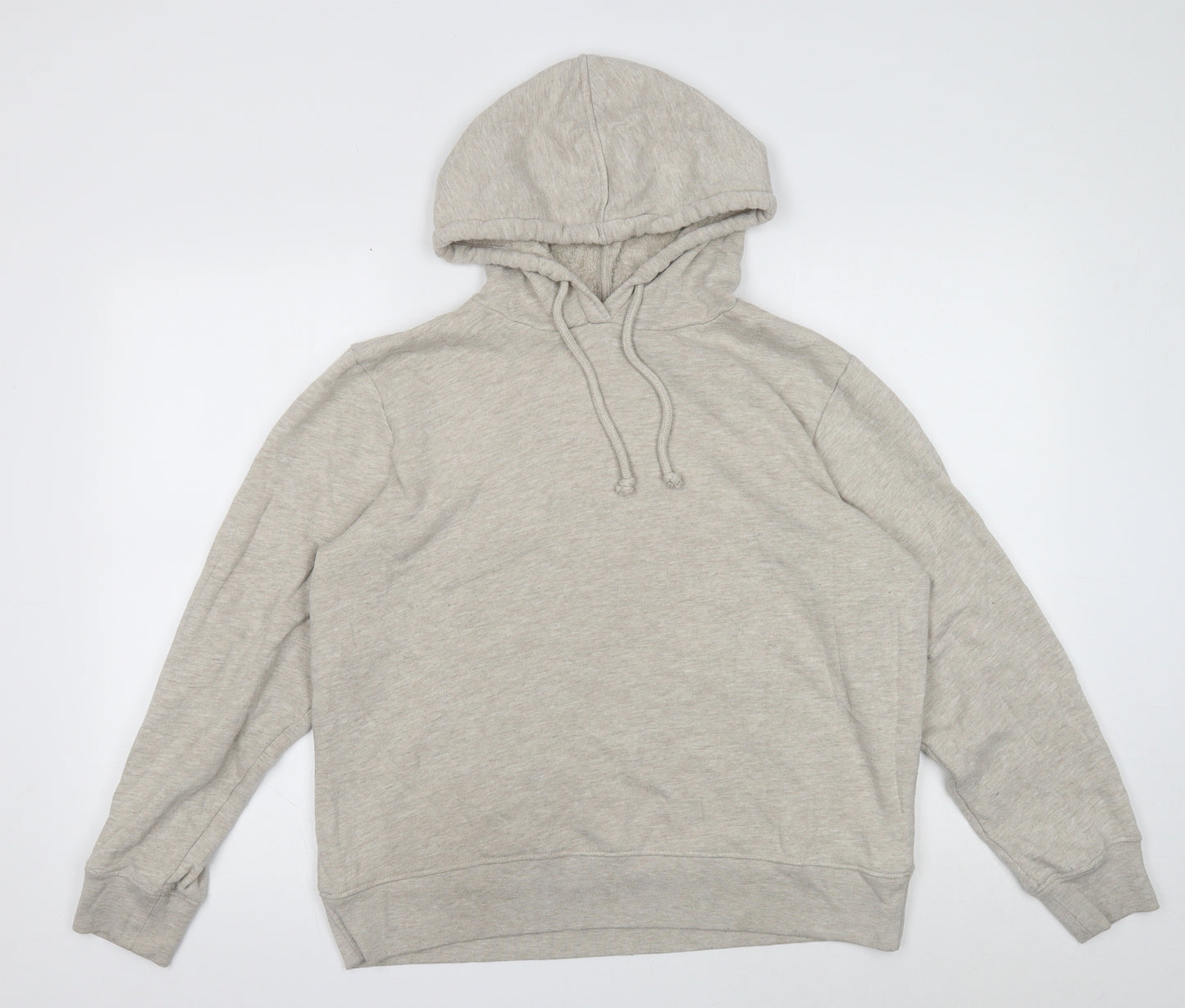Marks and Spencer Womens Ivory Cotton Pullover Hoodie Size 14 Pullover