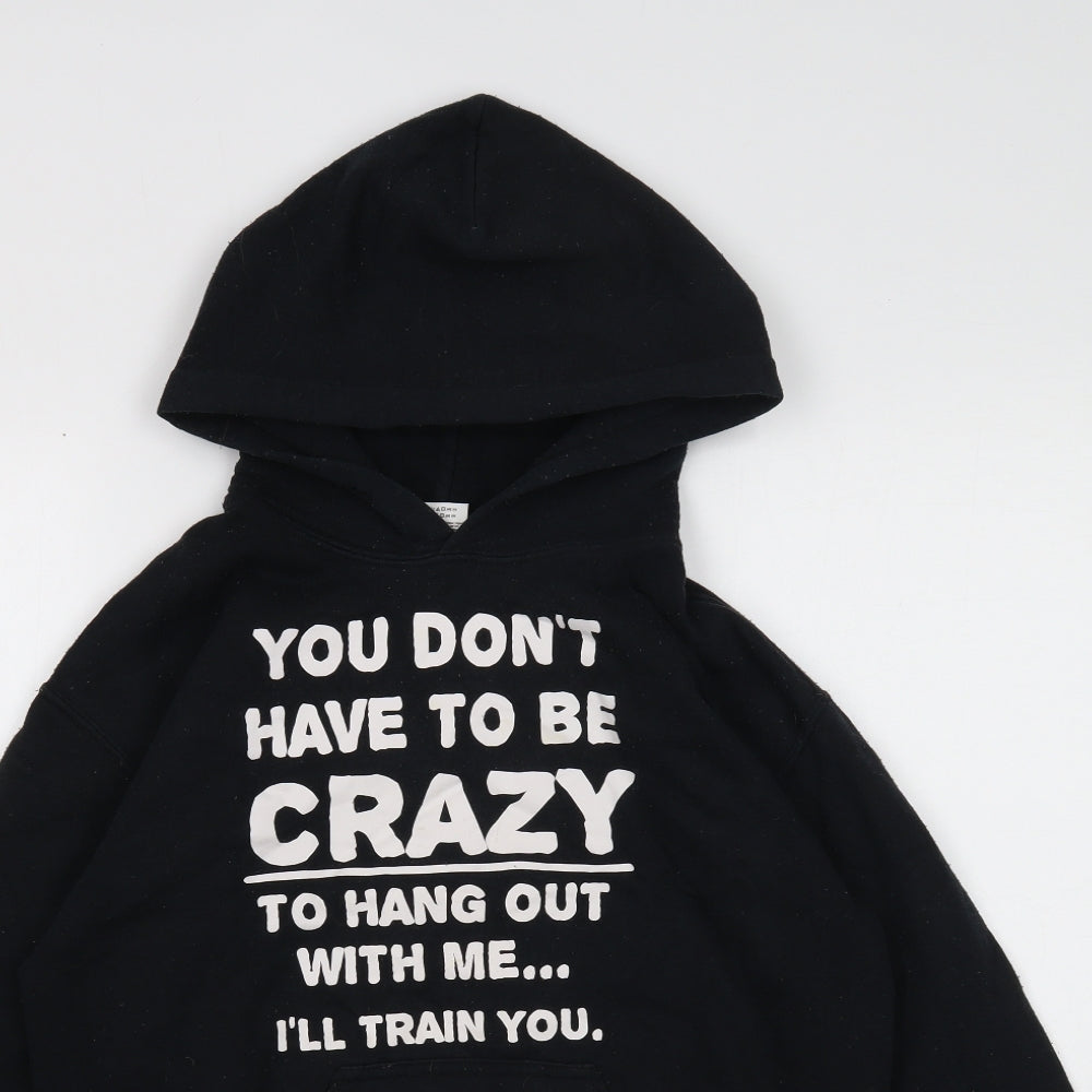 Gildan Womens Black Cotton Pullover Hoodie Size S Pullover