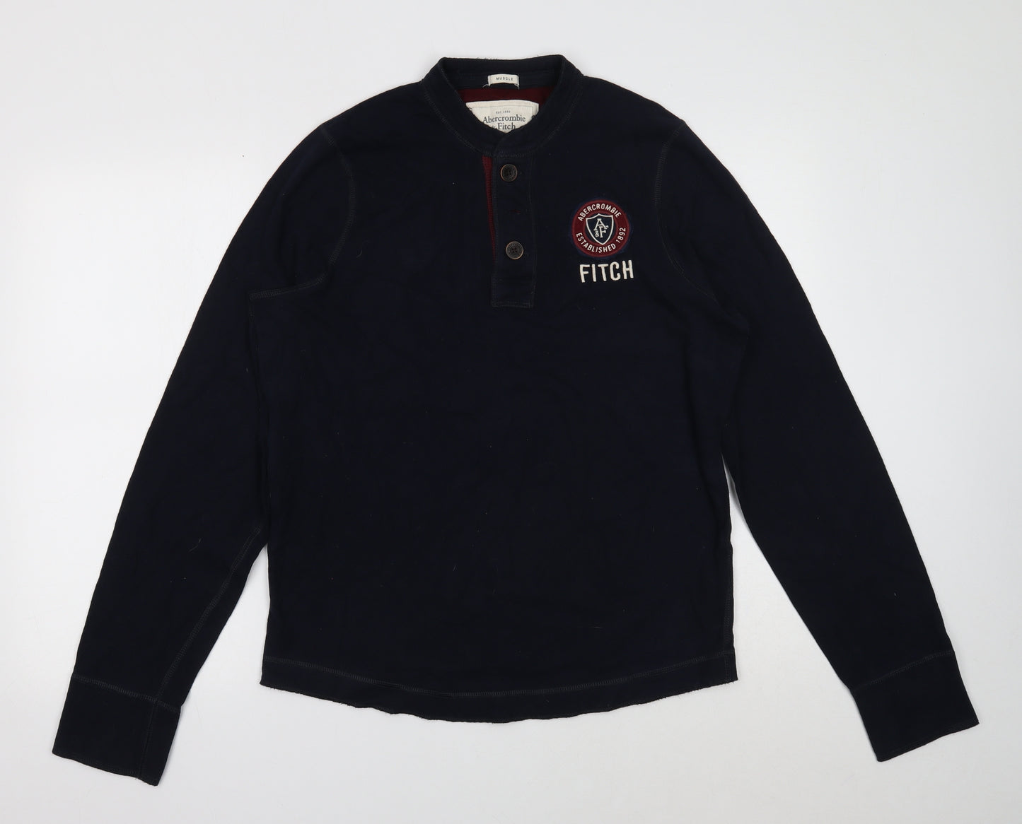 Abercrombie & Fitch Mens Blue Cotton Pullover Sweatshirt Size XL