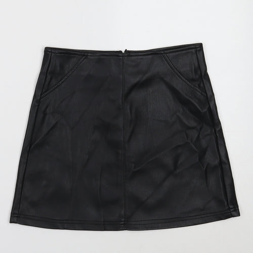 Candy Couture Girls Black Polyester A-Line Skirt Size 11 Years Regular Zip