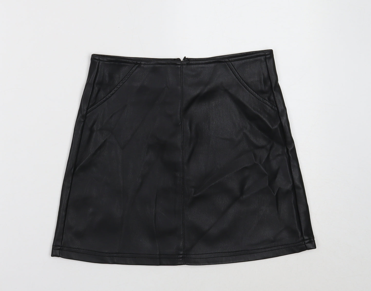 Candy Couture Girls Black Polyester A-Line Skirt Size 11 Years Regular Zip