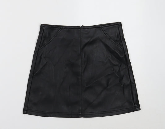 Candy Couture Girls Black Polyester A-Line Skirt Size 11 Years Regular Zip