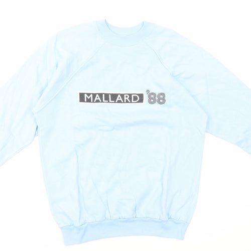 Sprintprint Womens Blue Cotton Pullover Sweatshirt Size L Pullover - Mallard '88