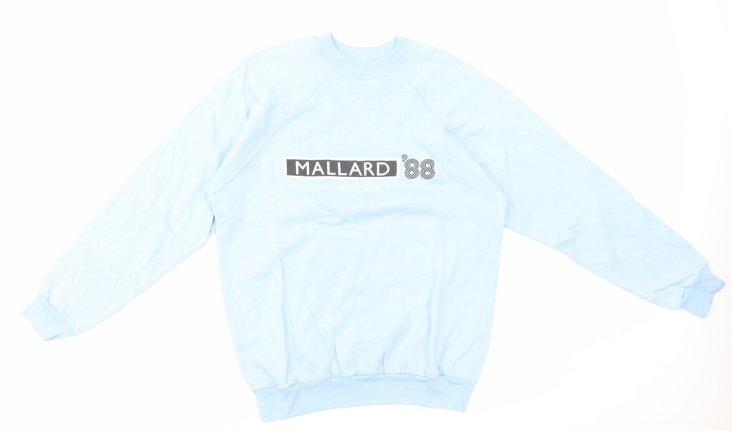 Sprintprint Womens Blue Cotton Pullover Sweatshirt Size L Pullover - Mallard '88