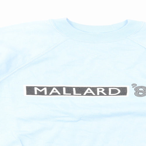 Sprintprint Womens Blue Cotton Pullover Sweatshirt Size L Pullover - Mallard '88