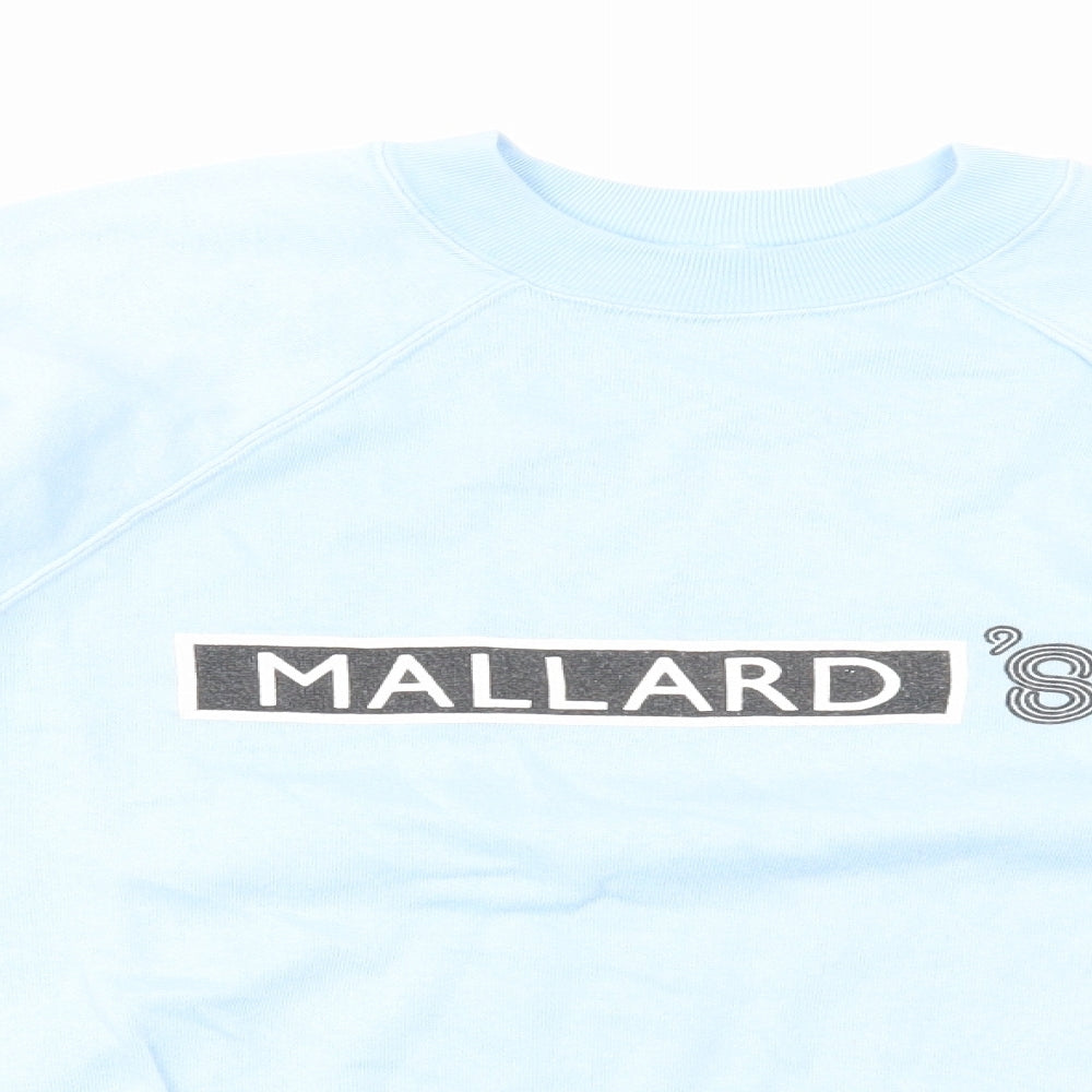 Sprintprint Womens Blue Cotton Pullover Sweatshirt Size L Pullover - Mallard '88