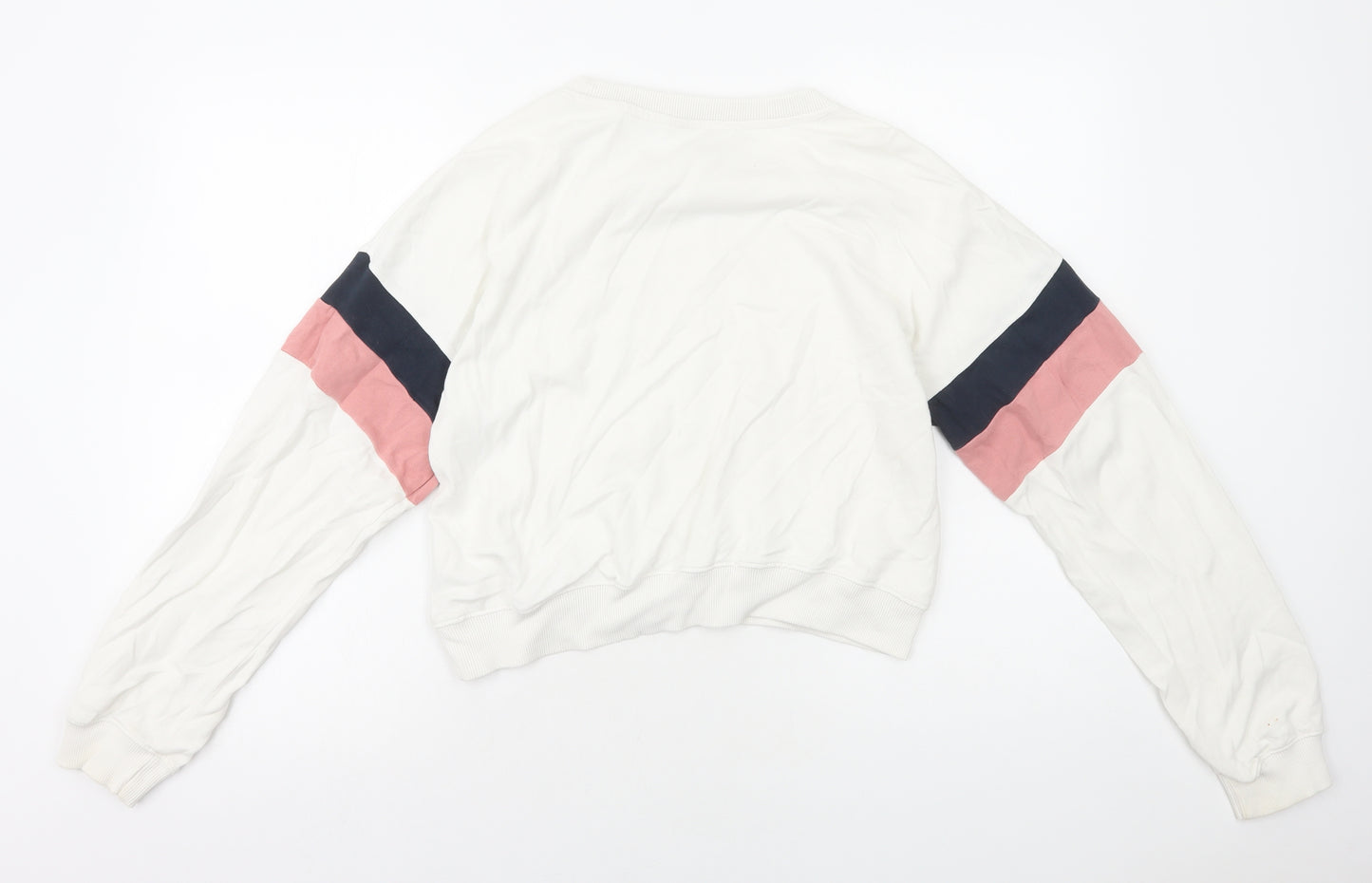 Miss Selfridge Womens White Cotton Pullover Sweatshirt Size 10 Pullover