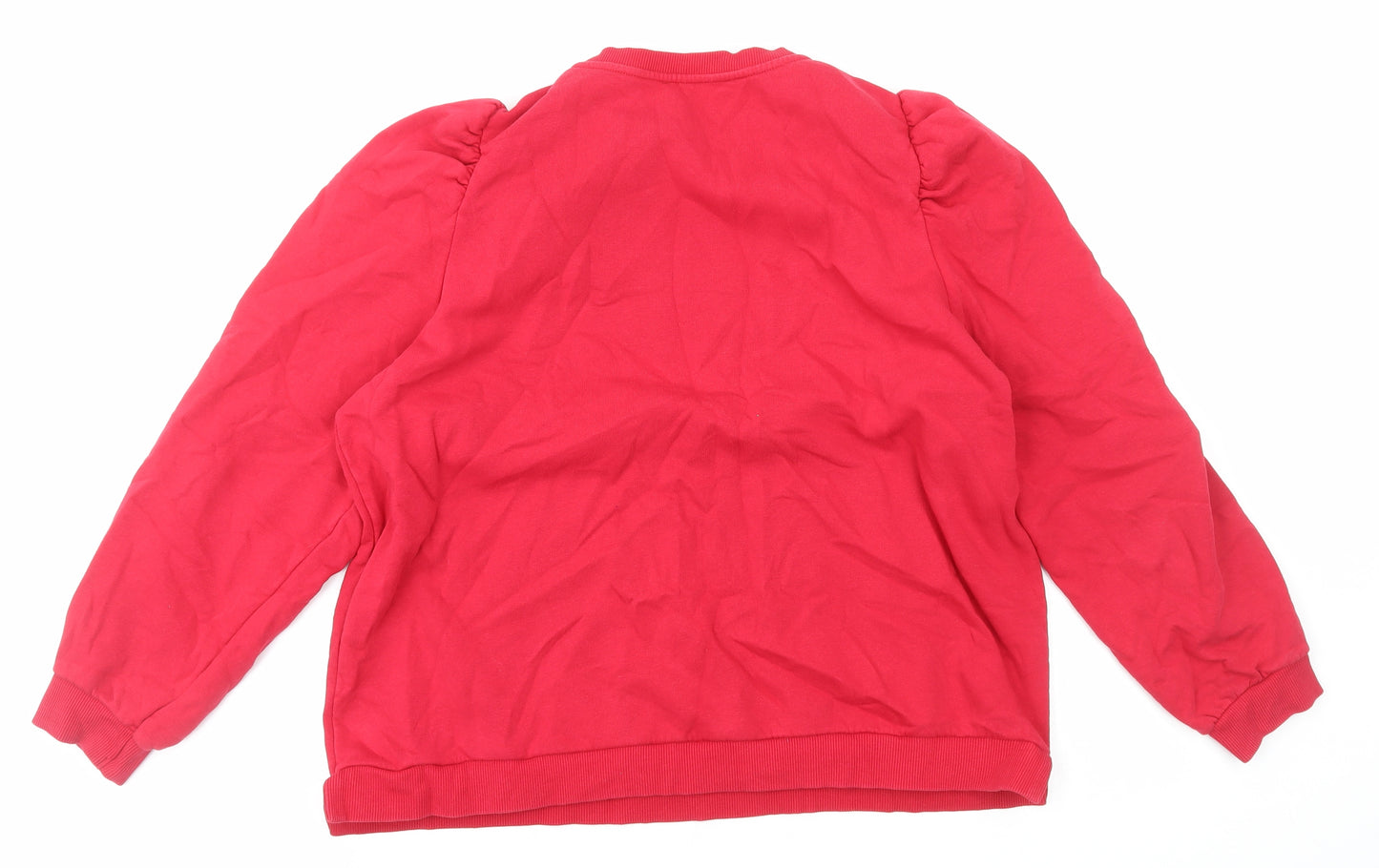 George Womens Red Cotton Pullover Sweatshirt Size L Pullover