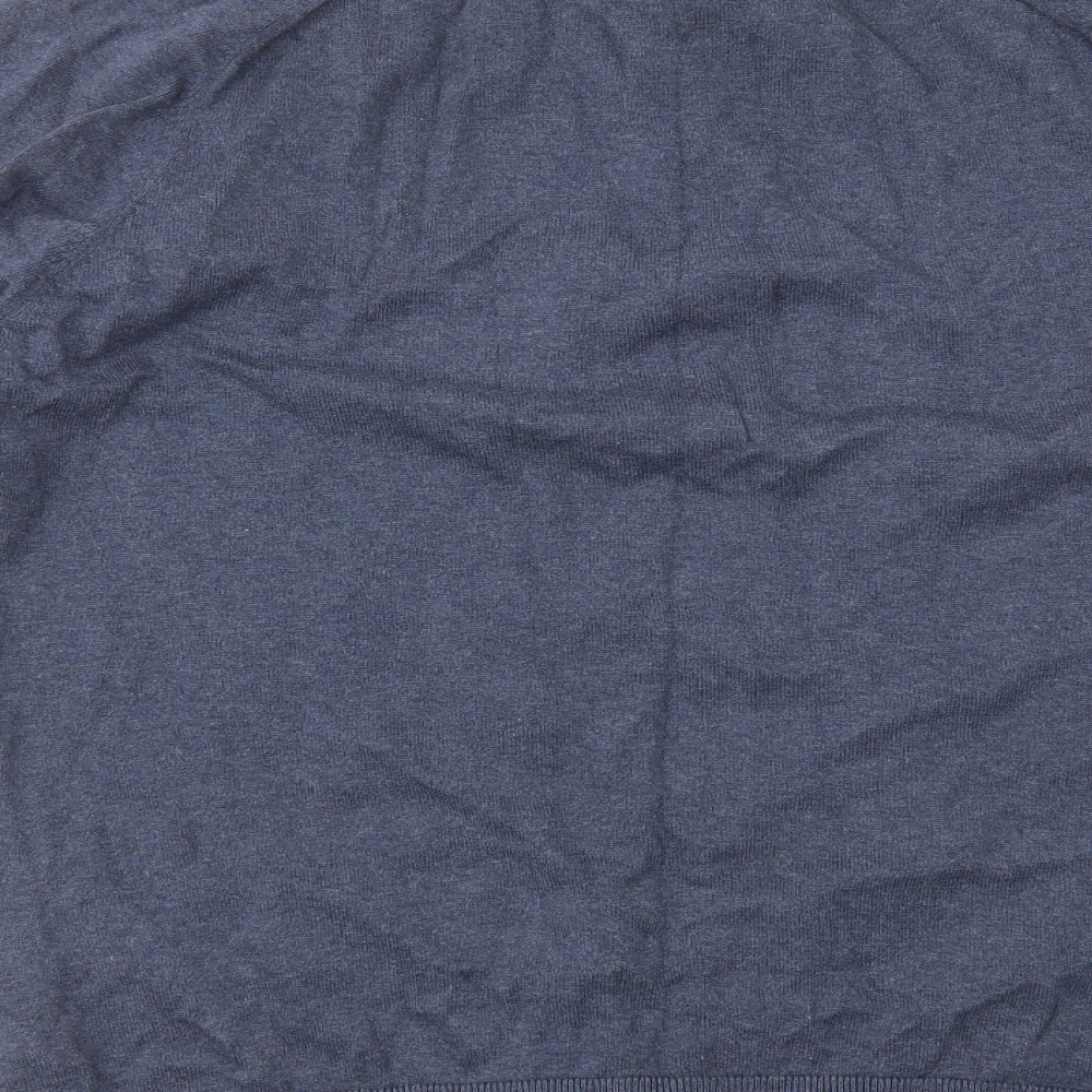 TU Mens Blue High Neck Cotton Pullover Jumper Size XL