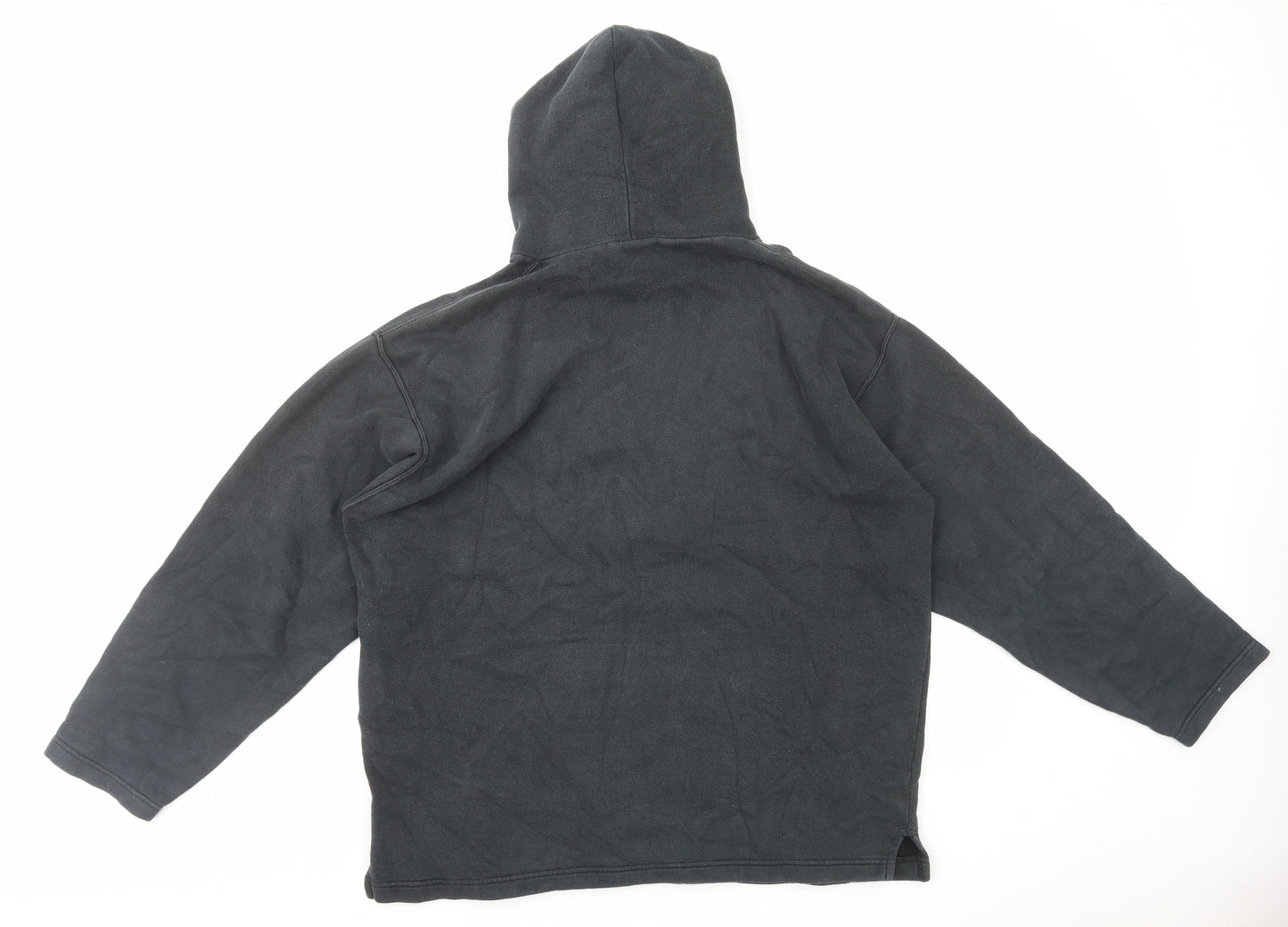 Sports Club Mens Grey Cotton Pullover Hoodie Size L
