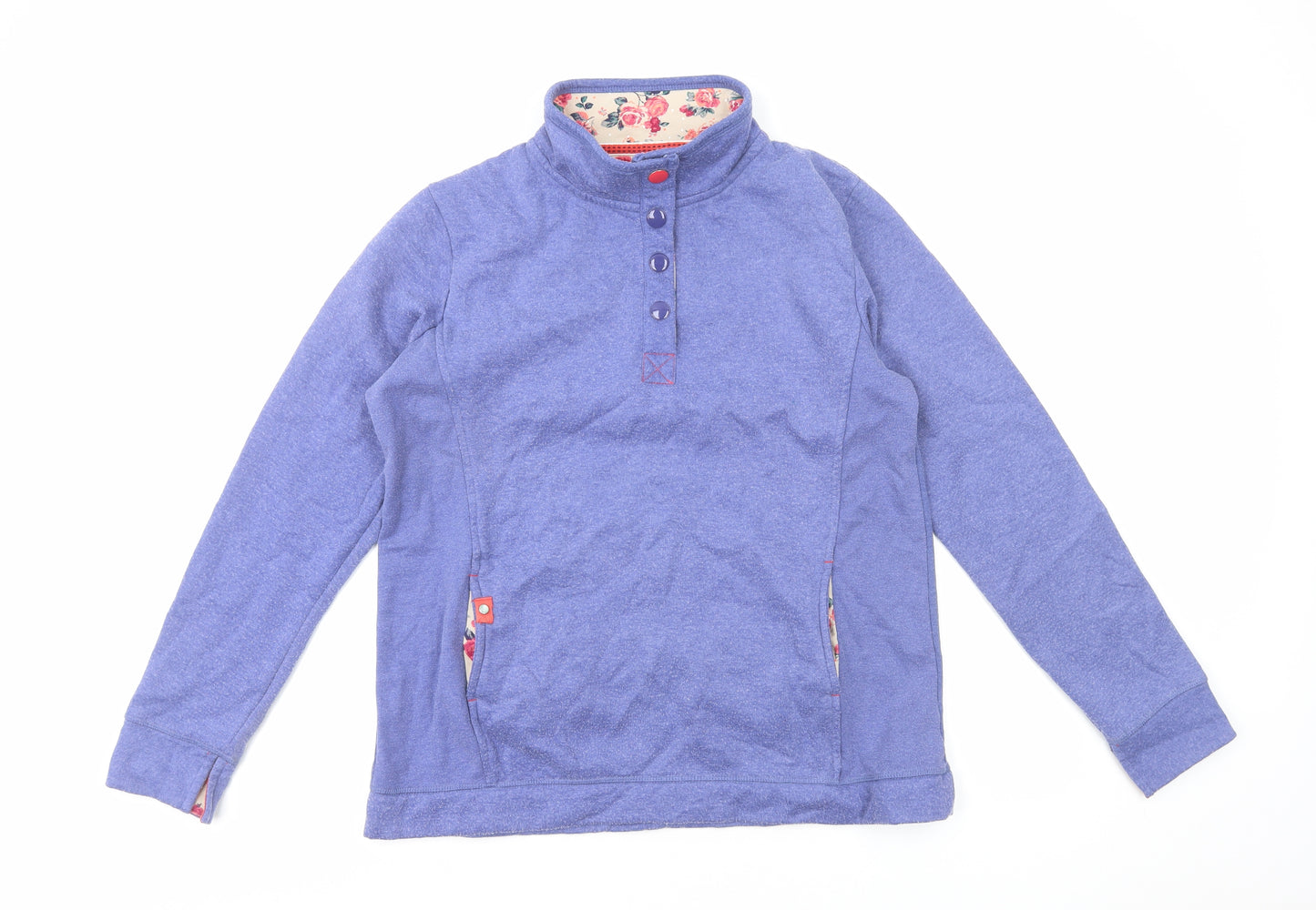 TU Womens Blue Roll Neck Cotton Pullover Jumper Size 20