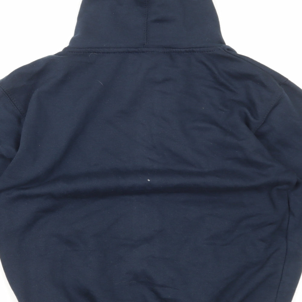 University of Glasgow Womens Blue Cotton Pullover Hoodie Size XS Pullover