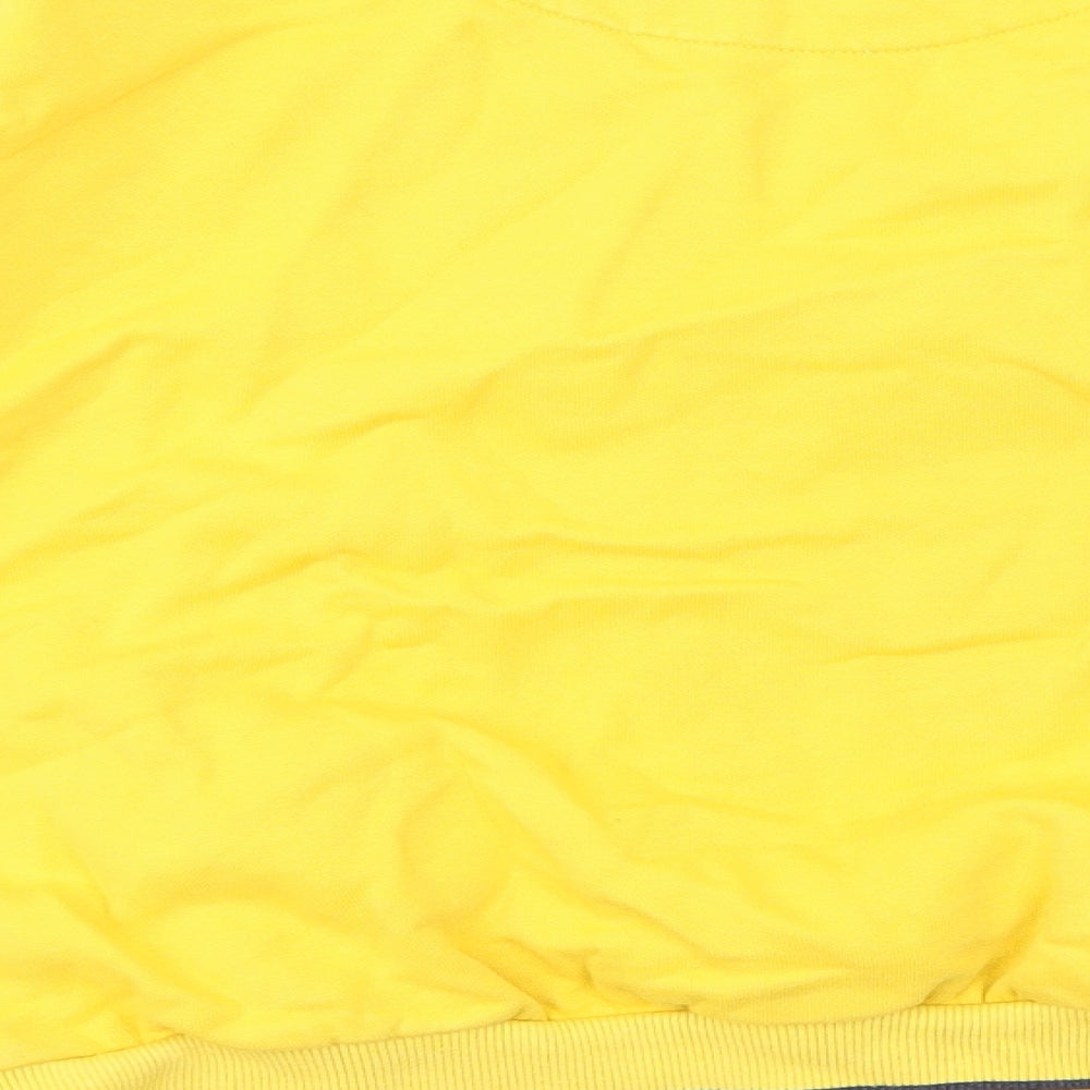 Marks and Spencer Girls Yellow Cotton Pullover Sweatshirt Size 10-11 Years Pullover - Hufflepuff