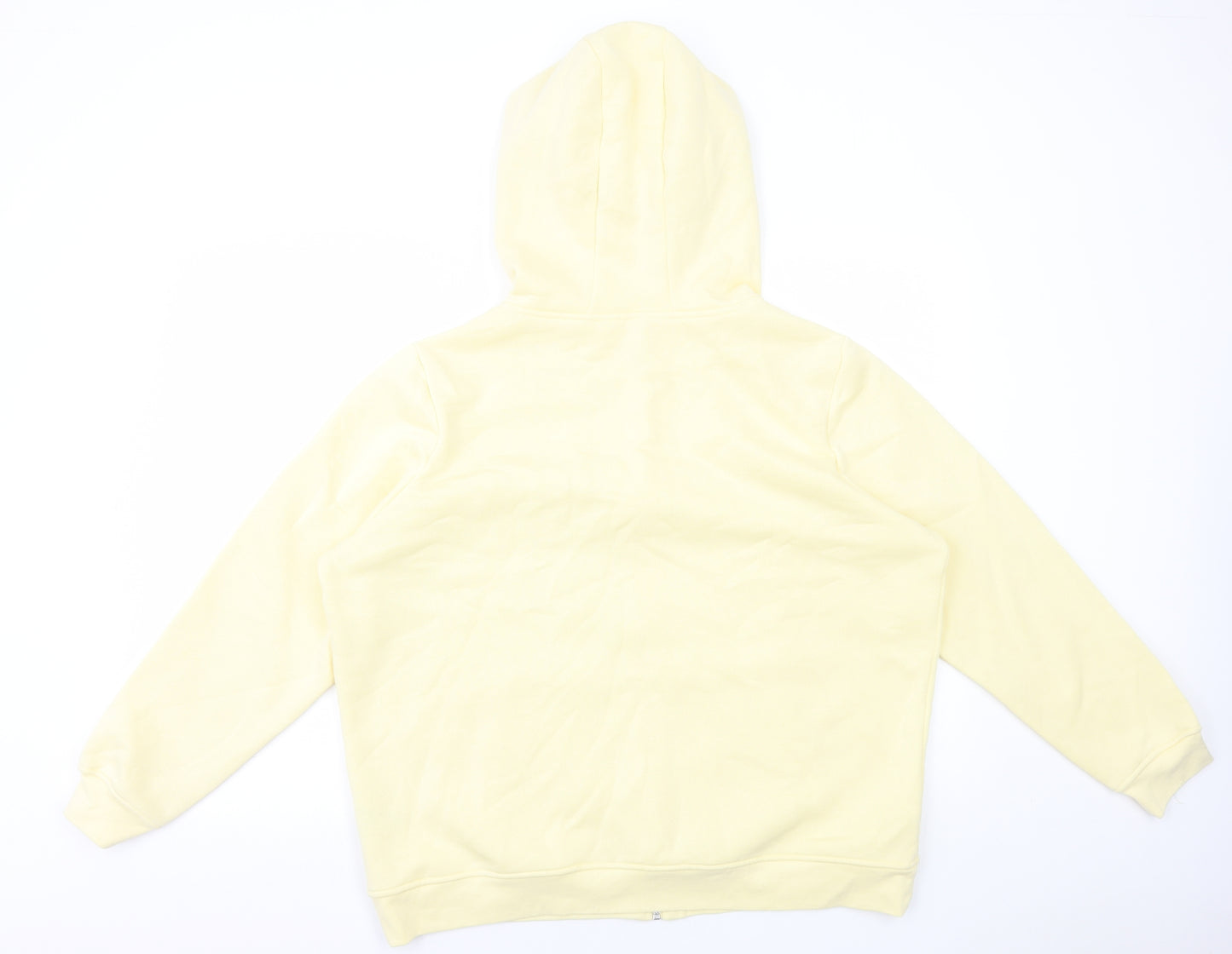 Primark Womens Yellow Cotton Full Zip Hoodie Size XL Zip