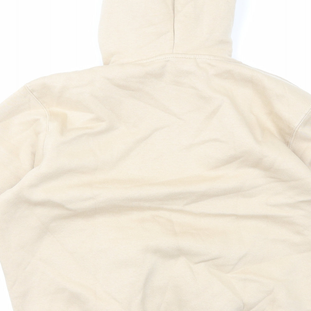 Zara Boys Beige Cotton Pullover Hoodie Size 9-10 Years Pullover