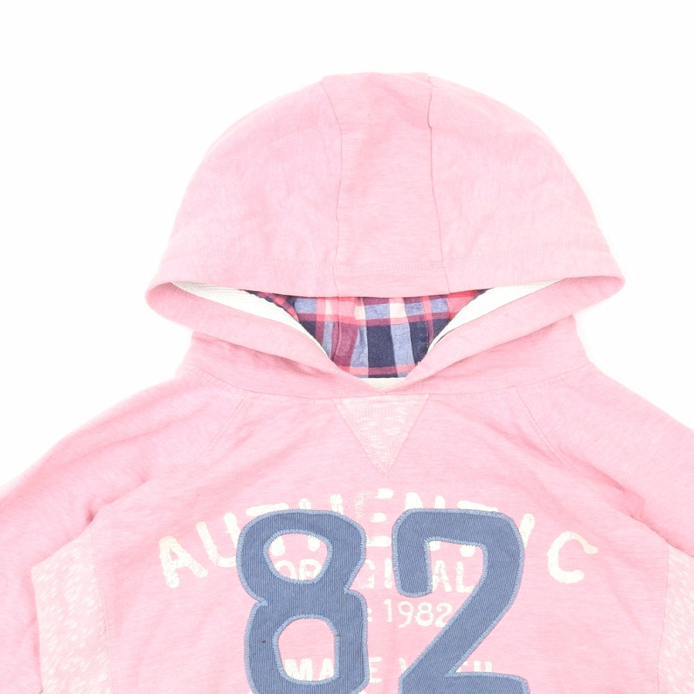 NEXT Girls Pink Cotton Pullover Hoodie Size 10 Years Pullover