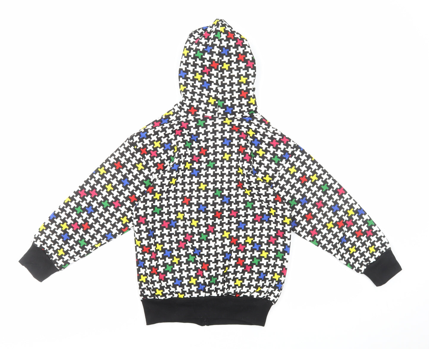 Bubbles Boys Multicoloured Geometric Cotton Full Zip Hoodie Size 8 Years Zip