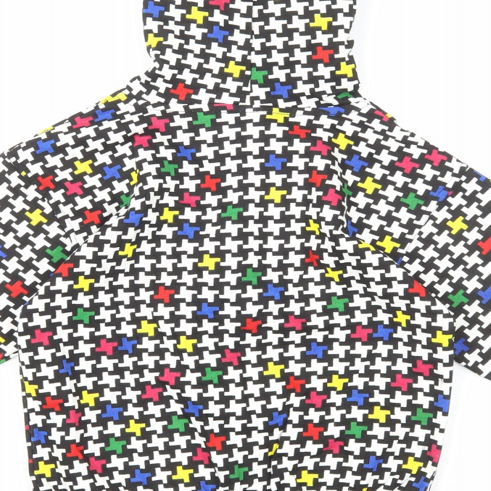 Bubbles Boys Multicoloured Geometric Cotton Full Zip Hoodie Size 8 Years Zip