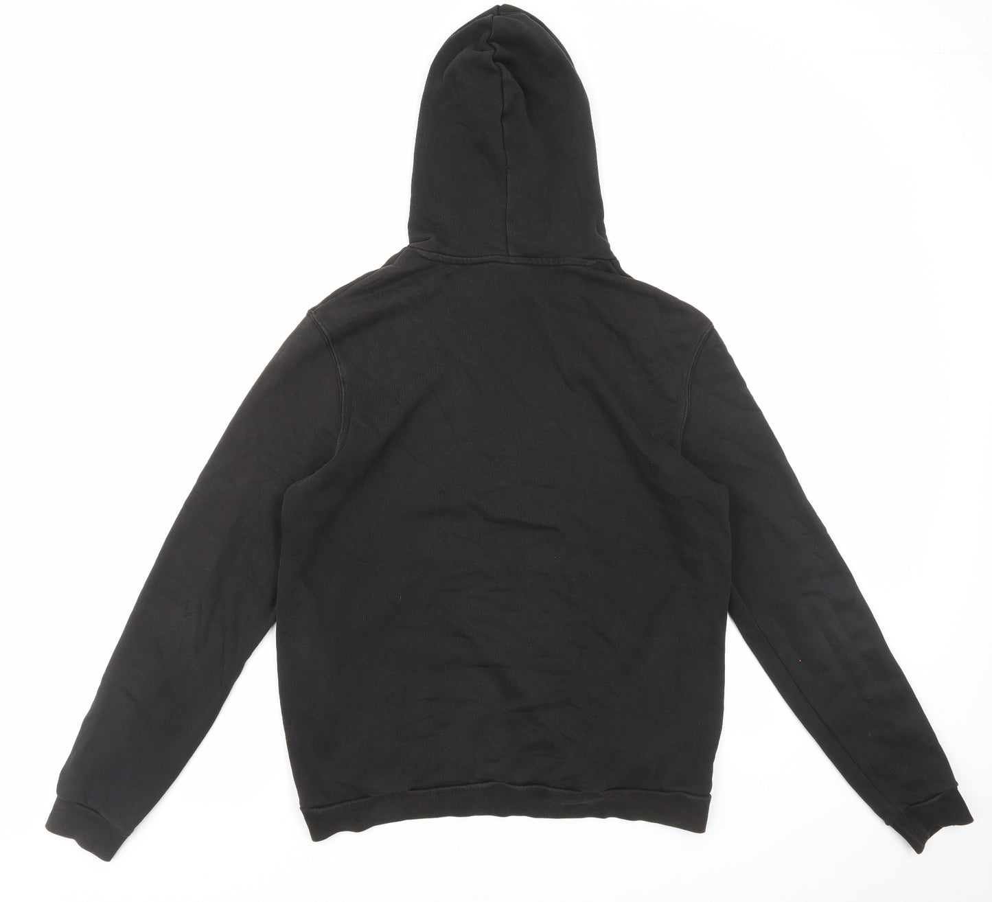 Care Of Mens Black Cotton Pullover Hoodie Size M