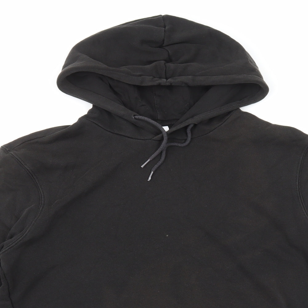 Care Of Mens Black Cotton Pullover Hoodie Size M