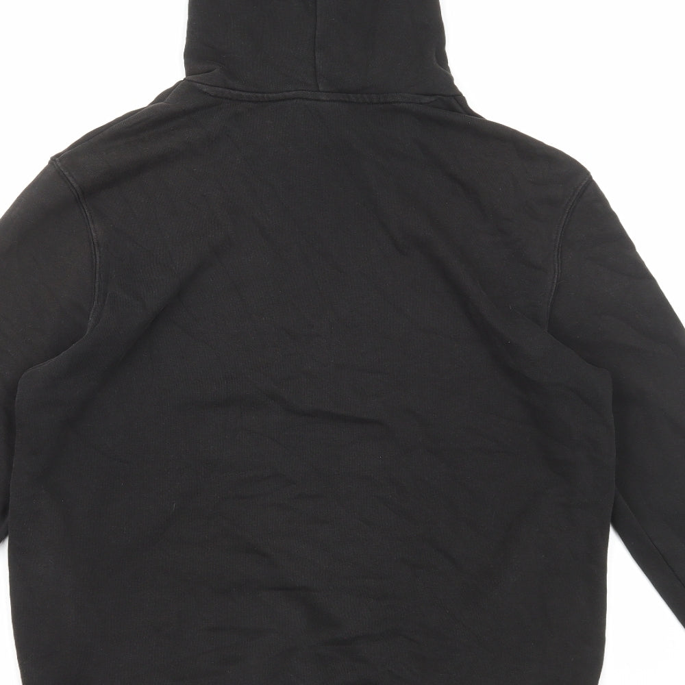 Care Of Mens Black Cotton Pullover Hoodie Size M