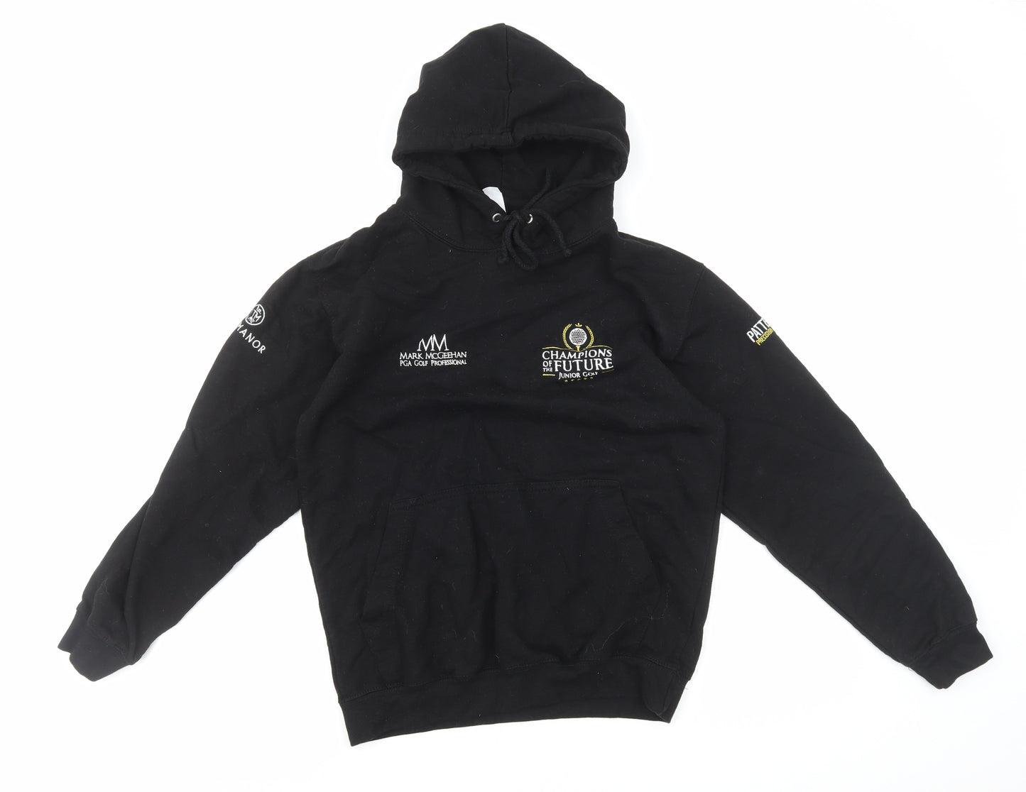 Just Hoods Boys Black Cotton Pullover Hoodie Size S Pullover - Junior Golf