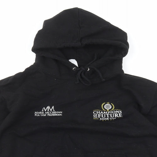 Just Hoods Boys Black Cotton Pullover Hoodie Size S Pullover - Junior Golf
