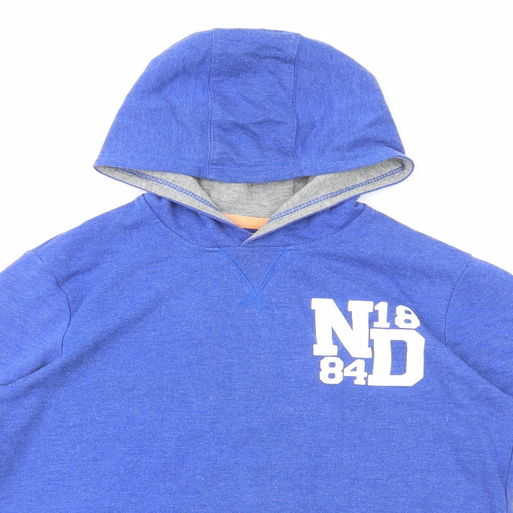 Marks and Spencer Boys Blue Cotton Pullover Hoodie Size 13-14 Years Pullover