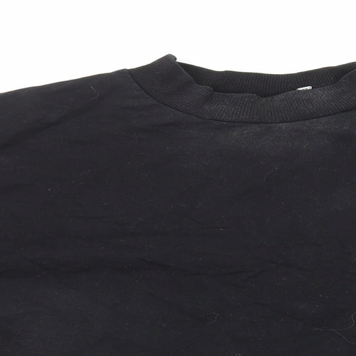 ASOS Womens Black Cotton Pullover Sweatshirt Size 12 Pullover