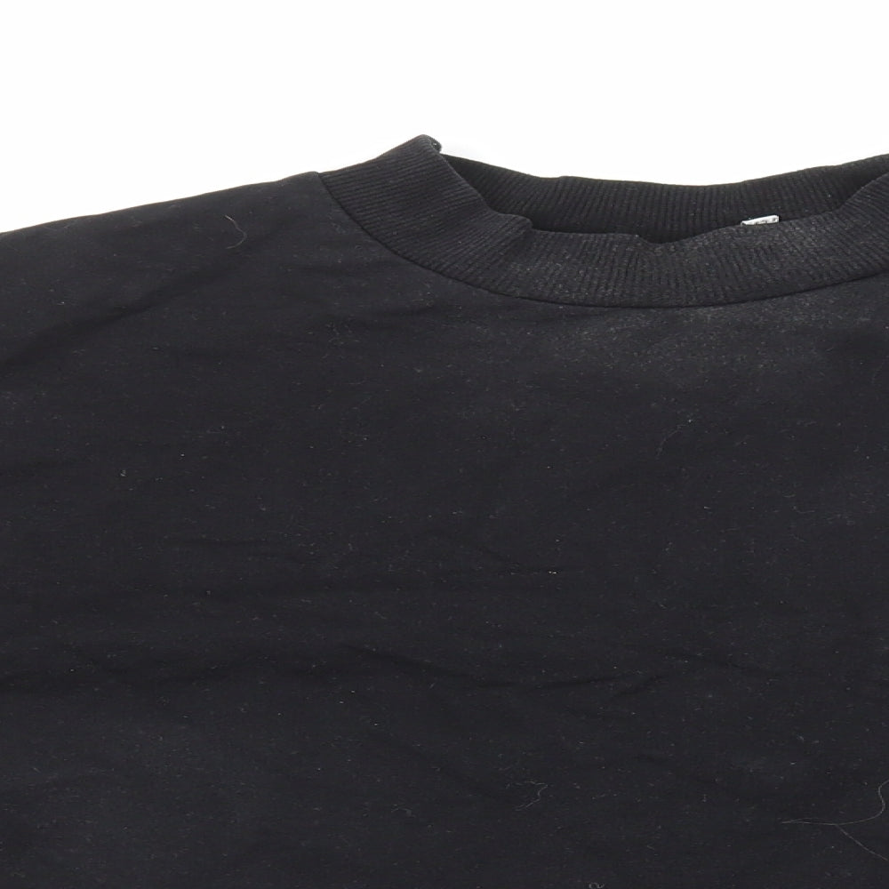 ASOS Womens Black Cotton Pullover Sweatshirt Size 12 Pullover