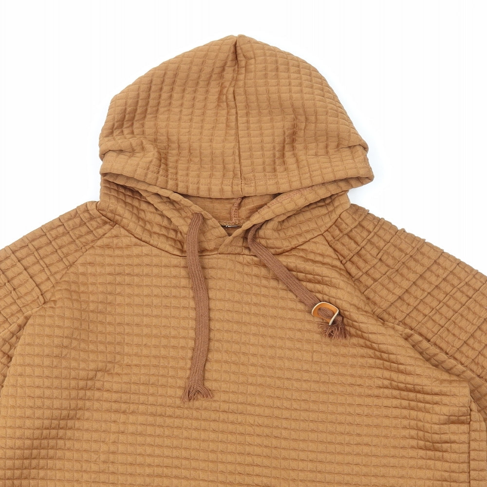 Preworn Womens Brown Polyester Pullover Hoodie Size XL Pullover