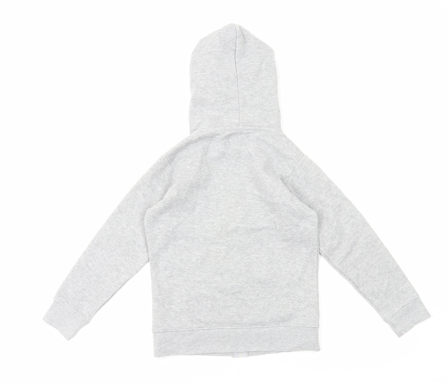 Fluid Boys Grey Cotton Full Zip Hoodie Size 7-8 Years Zip