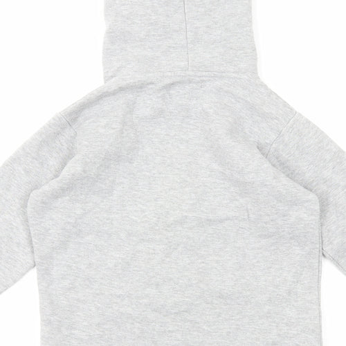 Fluid Boys Grey Cotton Full Zip Hoodie Size 7-8 Years Zip