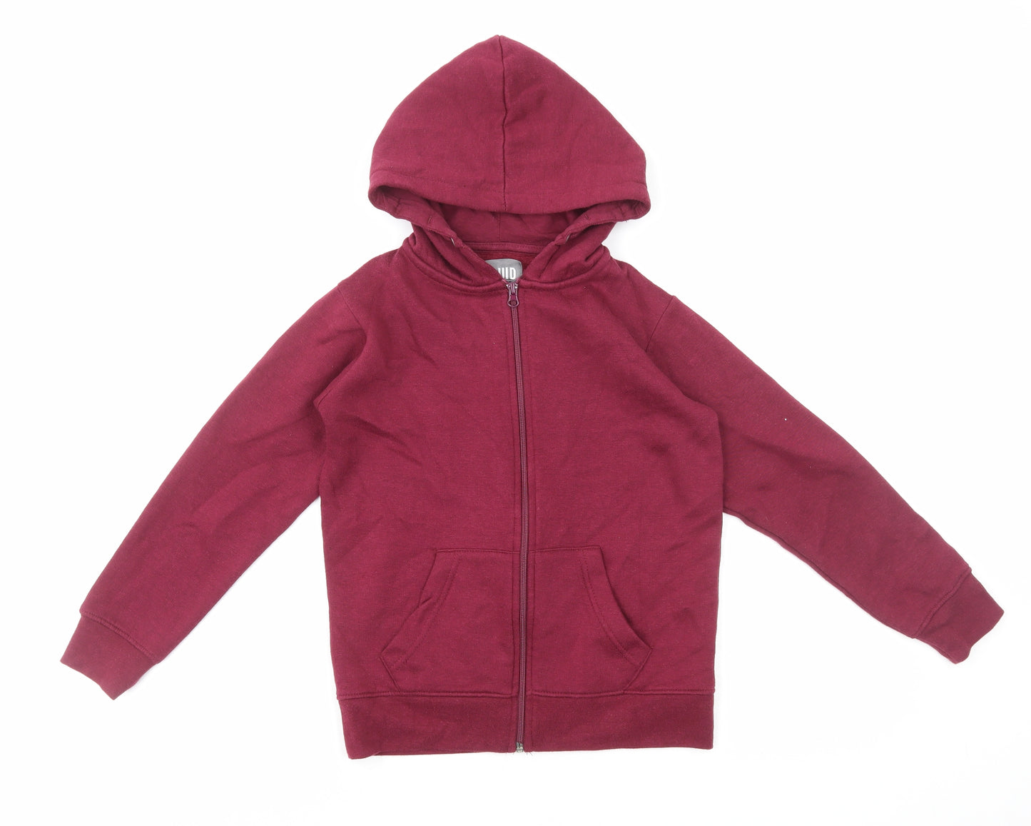 Fluid Boys Red Cotton Full Zip Hoodie Size 7-8 Years Zip