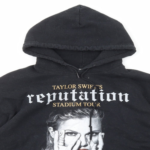 Taylor Swift Womens Black Cotton Pullover Hoodie Size M Pullover - Taylor Swift
