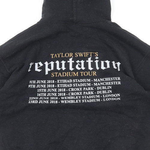 Taylor Swift Womens Black Cotton Pullover Hoodie Size M Pullover - Taylor Swift