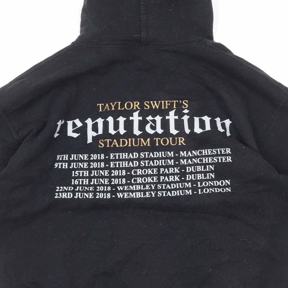 Taylor Swift Womens Black Cotton Pullover Hoodie Size M Pullover - Taylor Swift