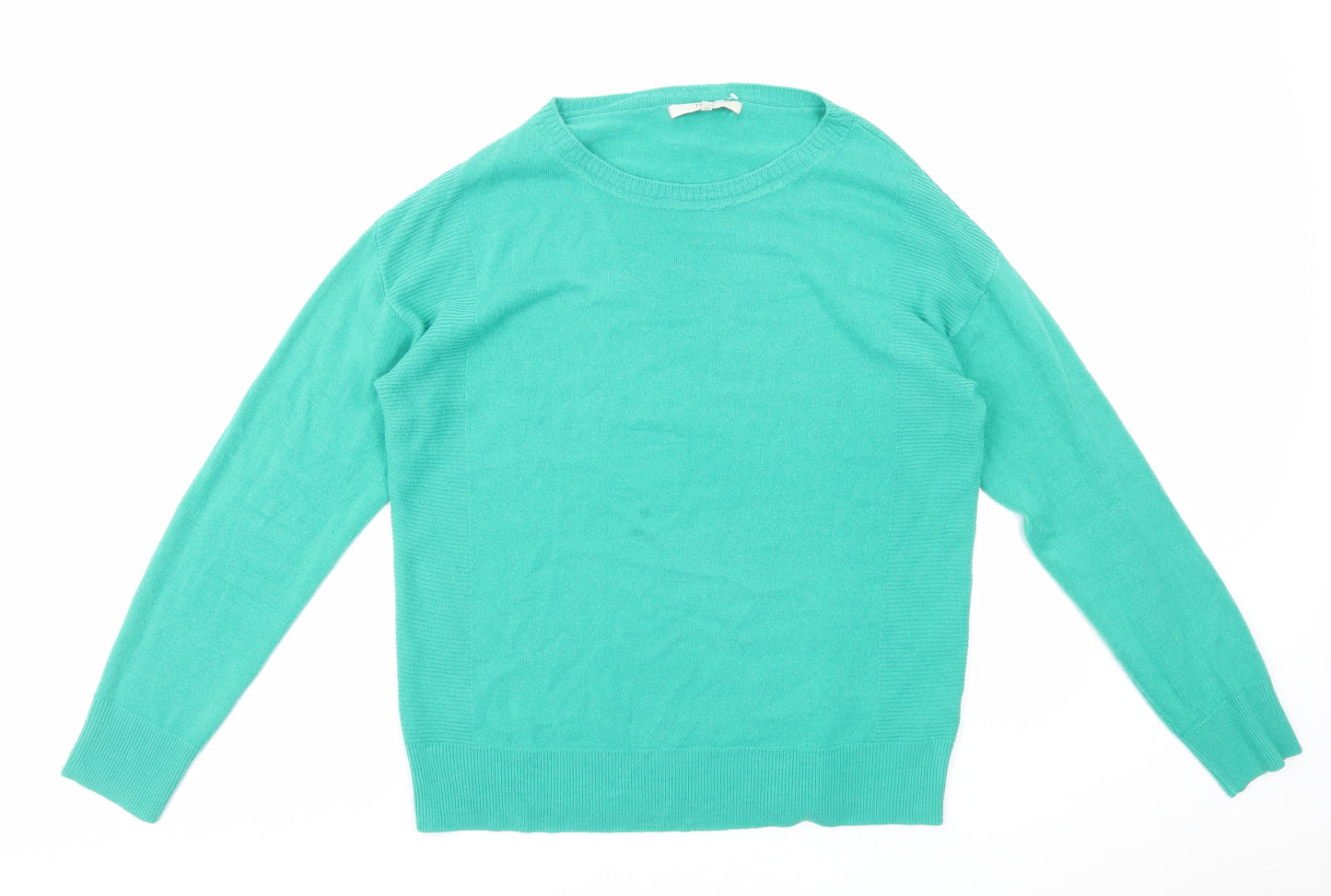 NEXT Womens Green Round Neck Acrylic Pullover Jumper Size 12