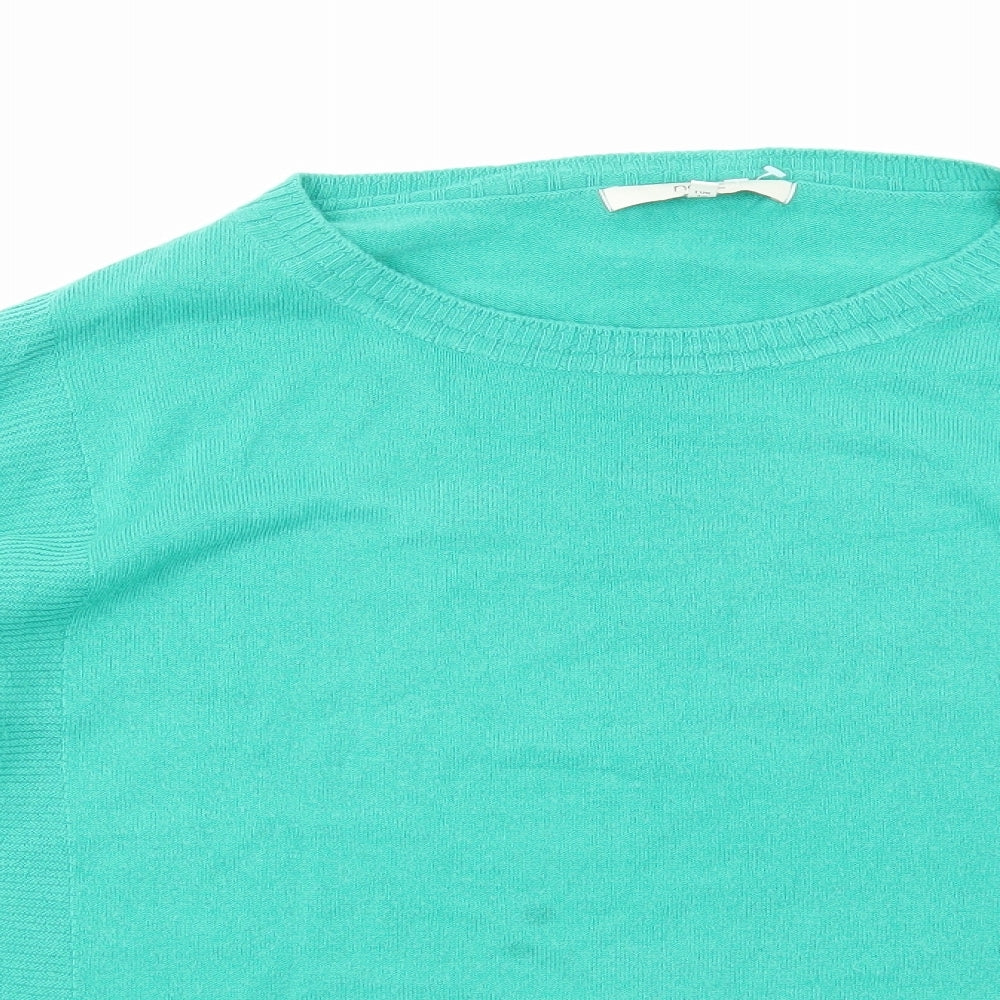 NEXT Womens Green Round Neck Acrylic Pullover Jumper Size 12
