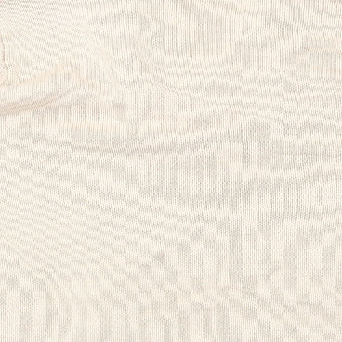 Essential Collection Womens Beige V-Neck Acrylic Pullover Jumper Size 16