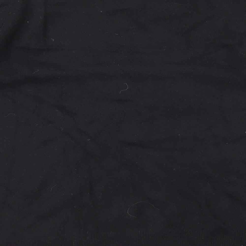 Joe Fresh Womens Black Round Neck Cashmere Pullover Jumper Size L